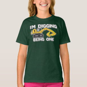 Camiseta Primeiro aniversário do garoto, estou cavando send