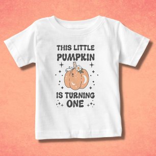 Camiseta Primeiro Aniversário do Halloween - Retro Pumpkin