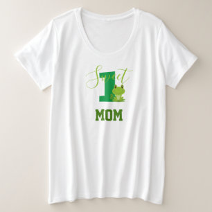 Camiseta primeiro aniversario doce de sapo, mãe combinando