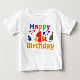 Camiseta primeiro aniversario feliz