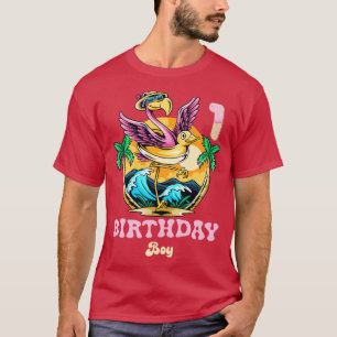 Camiseta Primeiro aniversario Flamingo Bonito