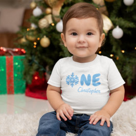 Camiseta Primeiro aniversario Floco de Neve