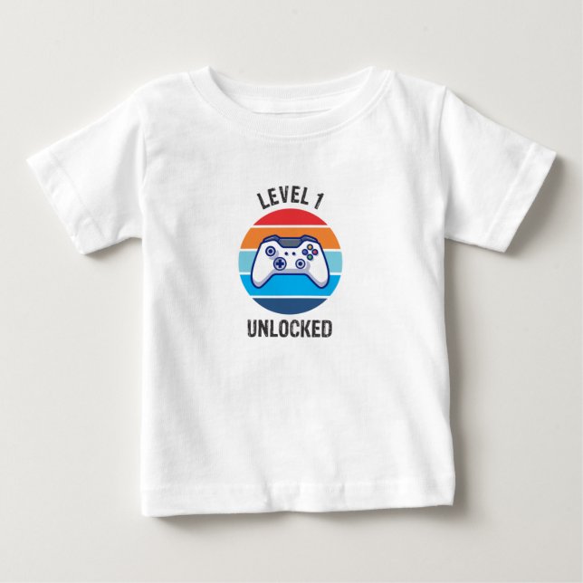 Camiseta primeiro aniversario Gamer Nível 1  (Frente)