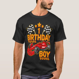 Camiseta primeiro aniversario Garoto Race Car Driver Toddle