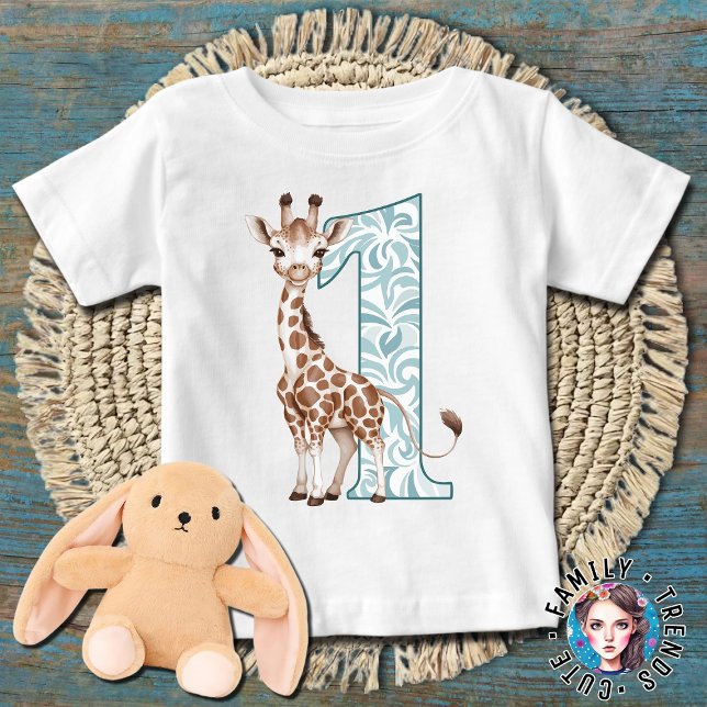 Camiseta Primeiro aniversario Giraffe (Criador carregado)