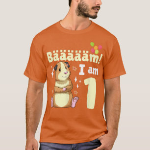 Camiseta primeiro aniversario Guiné Suína Presa Festa de an