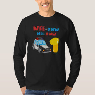 Camiseta Primeiro aniversario Infantil Toddler Policial Car