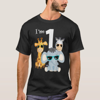 Camiseta primeiro aniversario legal de Safari com 1 ano