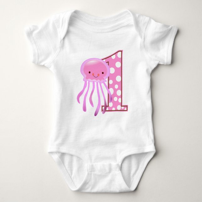 Camiseta Primeiro Aniversário, medusa (Frente)