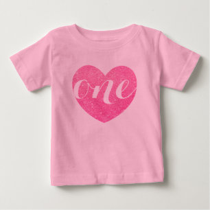 Camiseta primeiro aniversario Menina Brilhante Impressão c