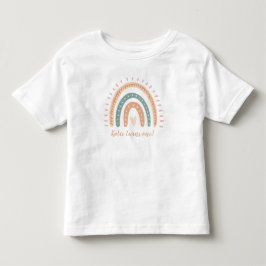 Camiseta Primeiro aniversario Modern Boho Rainbow Pastel Fi