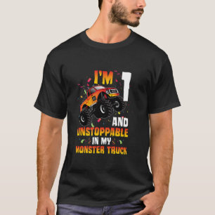 Camiseta primeiro aniversario Monster Truck Boks Party 1 An