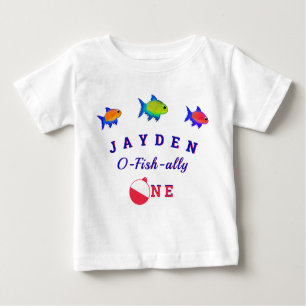 Camiseta primeiro aniversario Ofishally ONE baby boy Baby T
