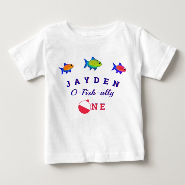 Camiseta primeiro aniversario Ofishally ONE baby boy Baby T (Frente)
