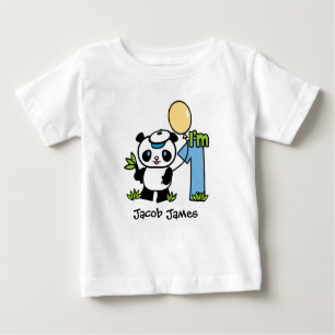 Camiseta primeiro aniversario Panda Boy