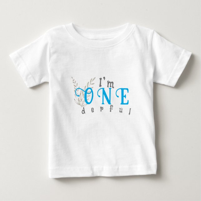 Camiseta Primeiro aniversário para o bebê (Frente)