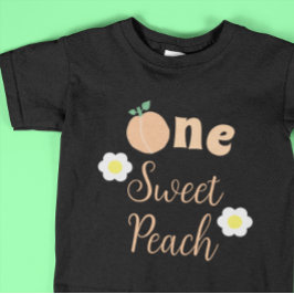 Camiseta Primeiro aniversario Peach doce