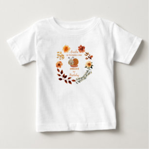 Camiseta Primeiro aniversario personalizado de flor silvest