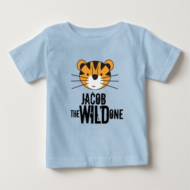 Camiseta Primeiro Aniversário Personalizado WILD ONE (Frente)