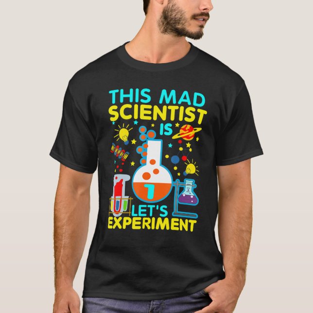 Camiseta primeiro aniversario Presente Este Cientista Louco (Frente)