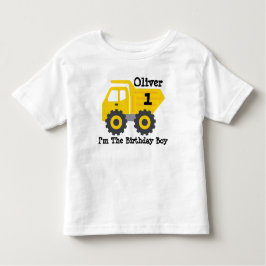 Camiseta Primeiro Aniversário, Rapaz Amarelo, Caminhão de B