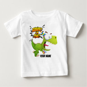 Camiseta primeiro aniversario Rawr Dinossauro