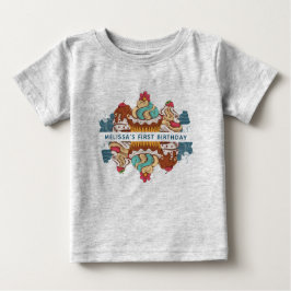 Camiseta primeiro aniversario Retro Style Cupcakes Doce Sob