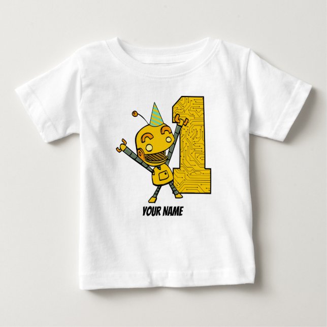 Camiseta Primeiro aniversario Robot (Frente)
