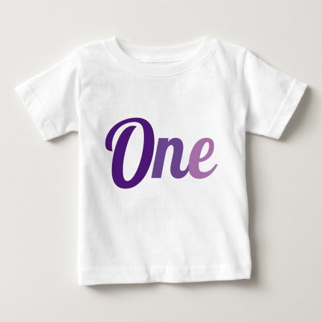 Camiseta Primeiro Aniversário Roxo (Frente)