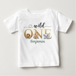 Camiseta Primeiro aniversario Selvagem de Animais Safari