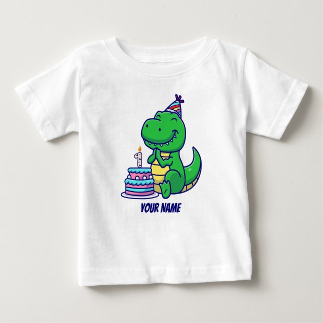 Camiseta Primeiro aniversario T-Rex (Frente)