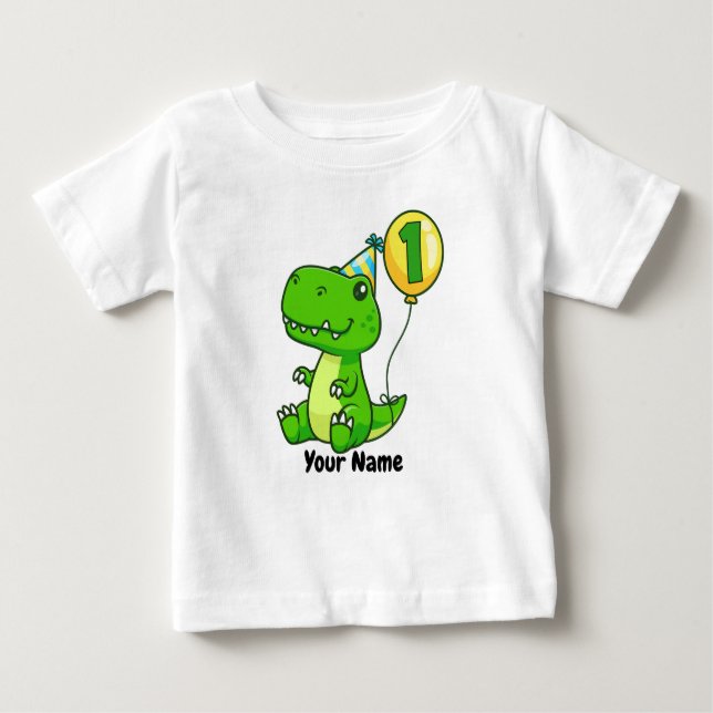 Camiseta primeiro aniversario T-Rex (Frente)