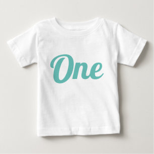 Camiseta Primeiro Aniversário Teal
