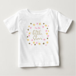 Camiseta primeiro aniversario Twinkle Little Star Baby Girl