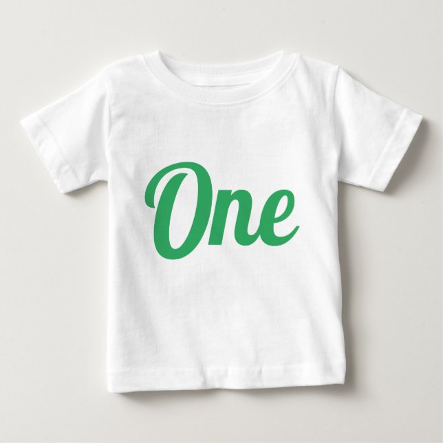 Camiseta Primeiro Aniversário Verde (Frente)