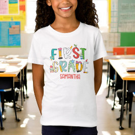 Camiseta Primeiro ano de volta à escola personalizada