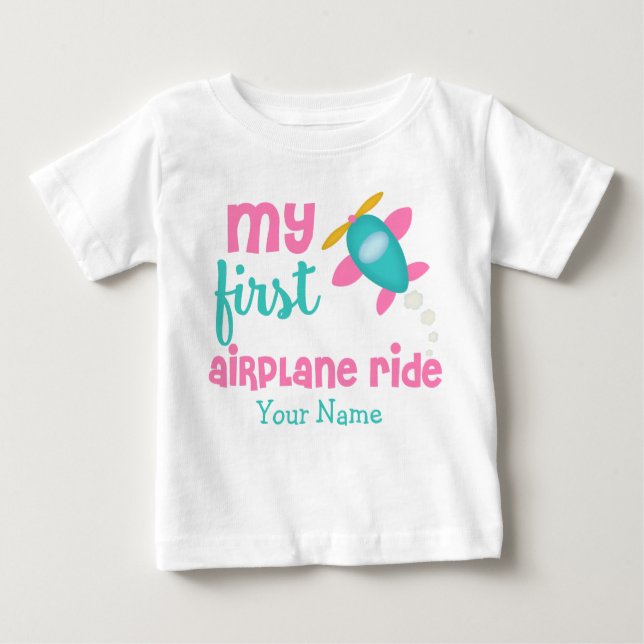 Camiseta Primeiro Avião Trip Personalizado (Frente)