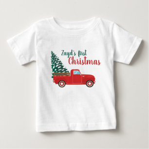 Camiseta Primeiro Caminhão Personalizar Pickup de Natal