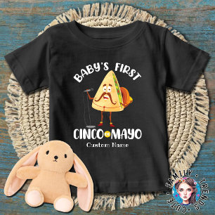 Camiseta Primeiro Cinco de Mayo do Bebê Personalizado
