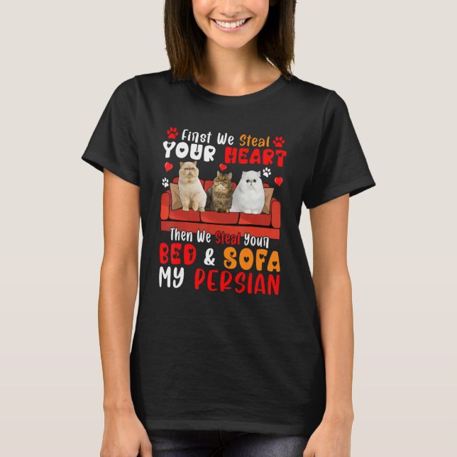 Camiseta Primeiro Coração Cortado Roubado Depois Cama E Sof (Frente)