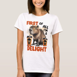 Camiseta Primeiro de tudo, estou. Delícia