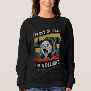 Camiseta Primeiro de tudo, sou um delicioso gambá raivoso s