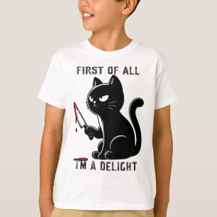 Camiseta Primeiro de tudo, sou um Feliz Homem-Gato Sarcásti