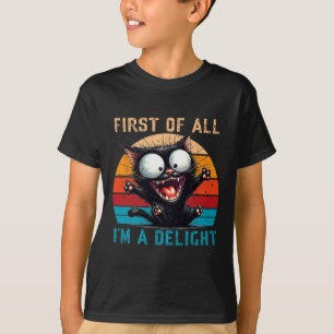 Camiseta Primeiro de tudo, sou um Feliz Homem-Gato Sarcásti