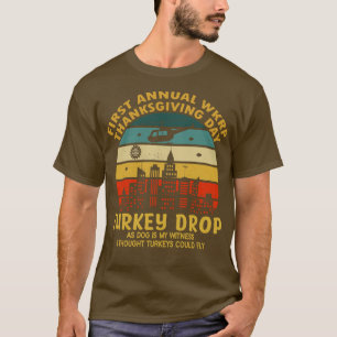 Camiseta Primeiro Dia Anual De Ação De Graças A Turquia Cai