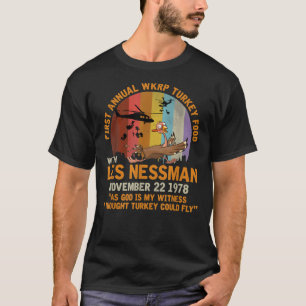 Camiseta Primeiro Dia Anual de Ação de Graças do WKRP Turqu