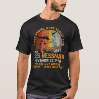 Camiseta Primeiro Dia Anual de Ação de Graças do WKRP Turqu