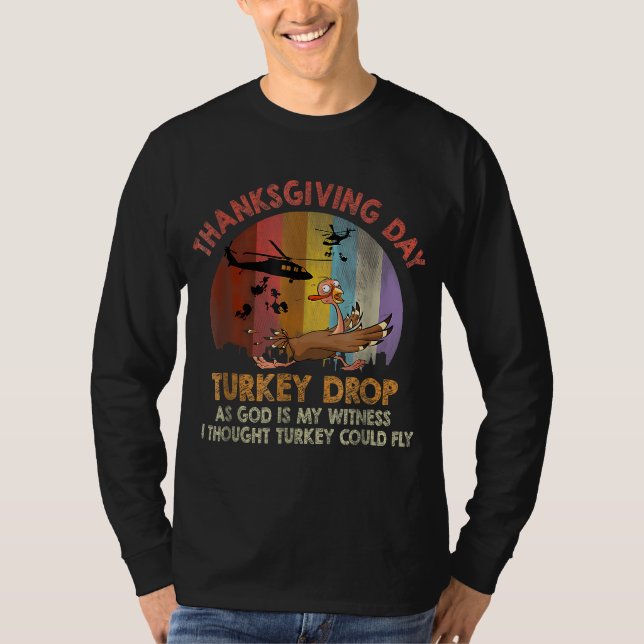 Camiseta Primeiro Dia Anual de Ação de Graças Turquia caiu  (Frente)