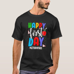 Camiseta Primeiro Dia Crianças Professores De Volta À Escol