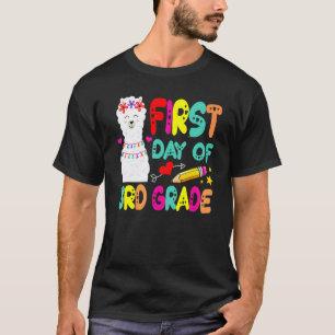 Camiseta Primeiro Dia Da 3ª Série Professor Lhama Fofo De V